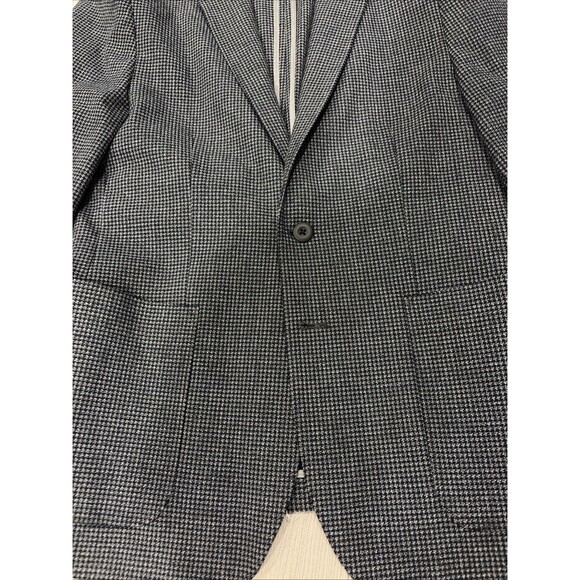 LOT OF 2 EXPRESS EXTRA SLIM CHARCOAL NAVY WOOL TWEED SPORT COAT JACKET SZ 40S - Picture 3 of 16